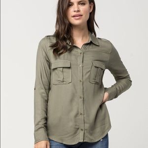 Olive button up